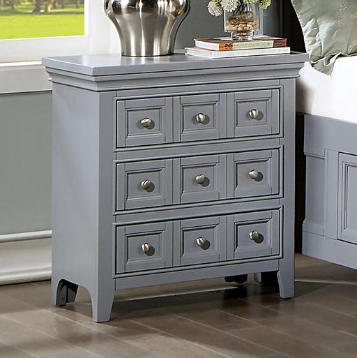 CASTLILE Night Stand w/ USB, Gray - California Furniture (Coachella, CA)