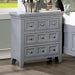 CASTLILE Night Stand w/ USB, Gray - California Furniture (Coachella, CA)