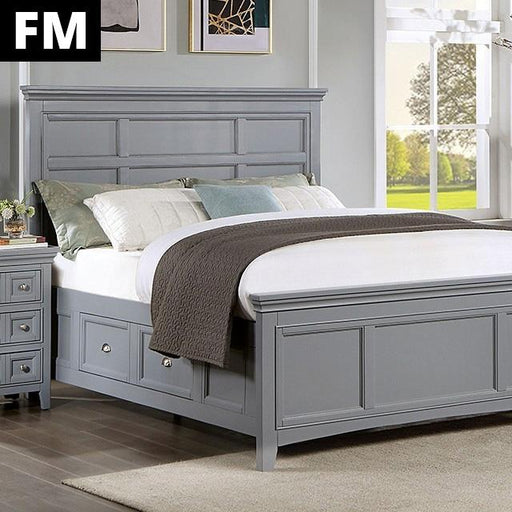 Castlile Bed Grey - California Furniture (Coachella, CA)