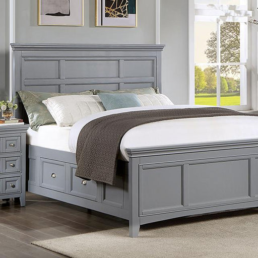 CASTLILE Queen Bed, Gray - California Furniture (Coachella, CA)