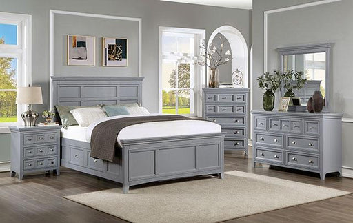 CASTLILE Night Stand w/ USB, Gray - California Furniture (Coachella, CA)