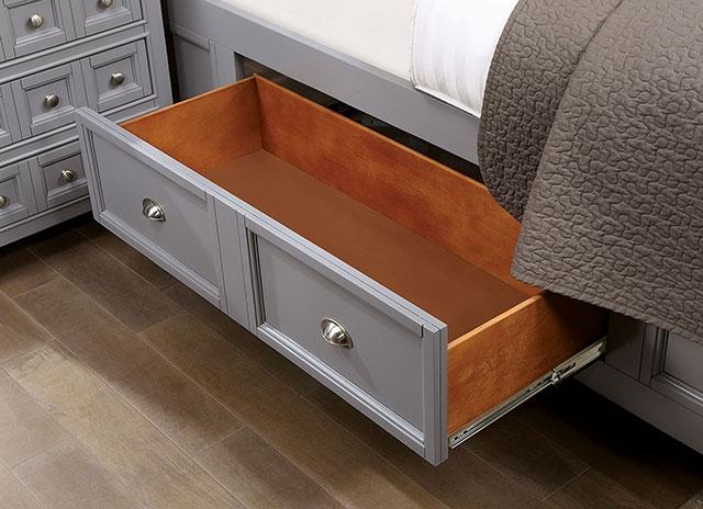 CASTLILE Queen Bed, Gray - California Furniture (Coachella, CA)