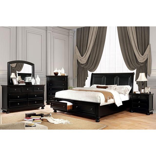 Castor Bed Black, Chrome, & White - California Furniture (Coachella, CA)