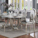 CATHALINA Oval Dining Table, Silver - California Furniture (Coachella, CA)