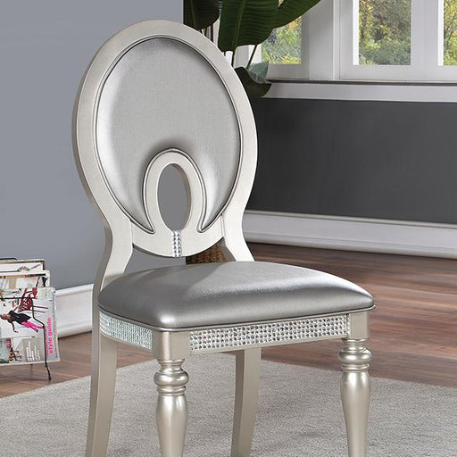 CATHALINA Side Chair (2/CTN), Silver - California Furniture (Coachella, CA)