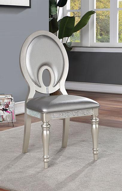 CATHALINA Side Chair (2/CTN), Silver - California Furniture (Coachella, CA)