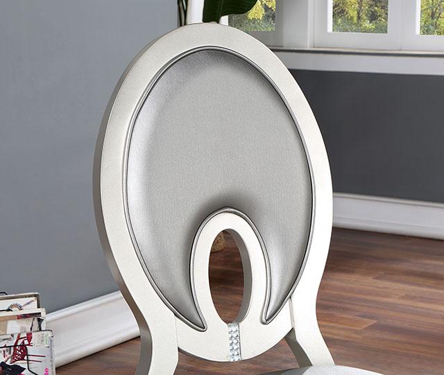CATHALINA Side Chair (2/CTN), Silver - California Furniture (Coachella, CA)