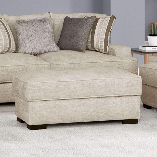 ARDENFOLD Ottoman, Beige & Gray - California Furniture (Coachella, CA)