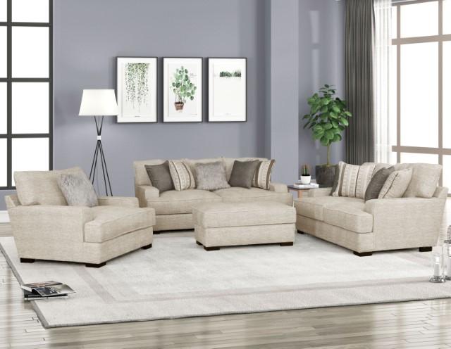 ARDENFOLD Ottoman, Beige & Gray - California Furniture (Coachella, CA)