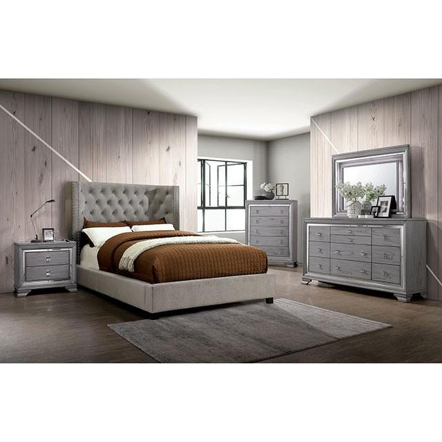 Cayla Bed Silver & Grey - California Furniture (Coachella, CA)