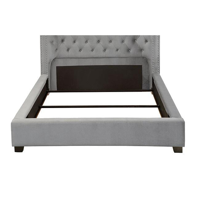 Cayla Cal.King, E.King, & Queen Bed Silver & Grey - California Furniture (Coachella, CA)