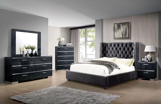 Cayla Bed Silver & Grey - California Furniture (Coachella, CA)
