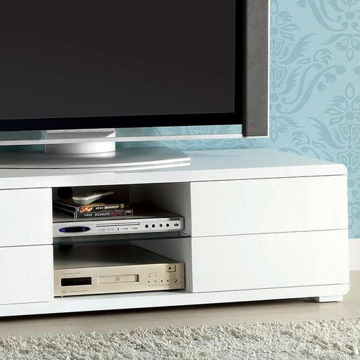 Cerro White 59" TV Console, White - California Furniture (Coachella, CA)