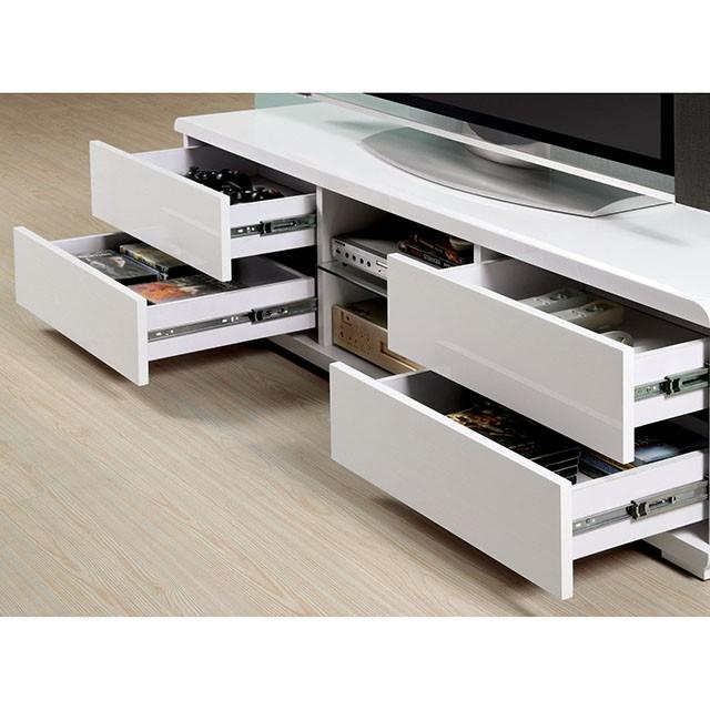Cerro White 59" TV Console, White - California Furniture (Coachella, CA)
