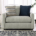 CHANCERY Chair & Half, Gray/Navy - California Furniture (Coachella, CA)