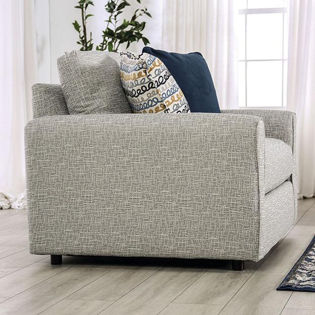 CHANCERY Chair & Half, Gray/Navy - California Furniture (Coachella, CA)