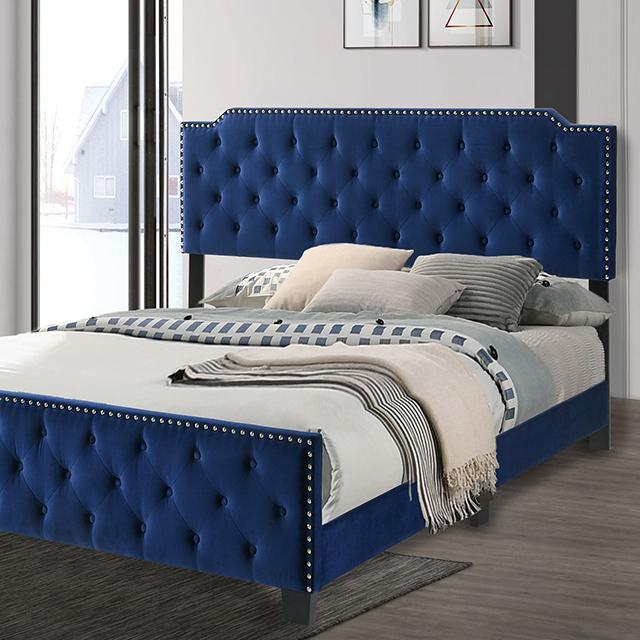 Charlize Bed Grey & Navy - California Furniture (Coachella, CA)