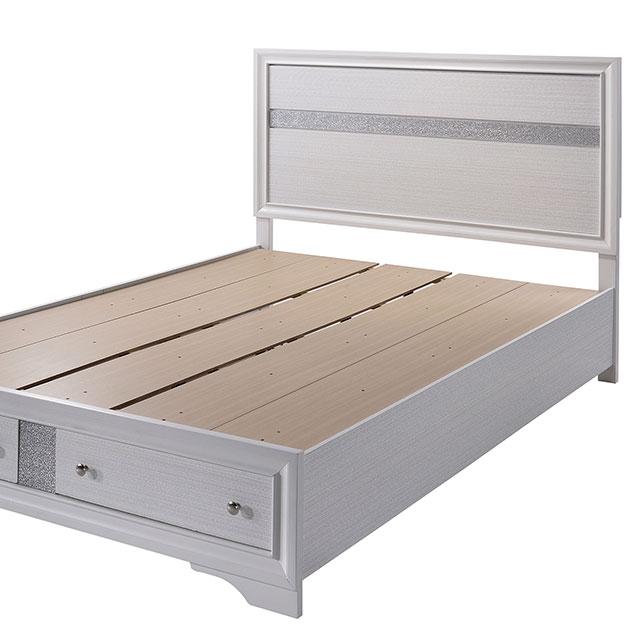 CHRISSY E.King, Full, & Queen Bed White, Grey, & Black - California Furniture (Coachella, CA)