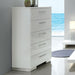 Christie Glossy White Chest - California Furniture (Coachella, CA)