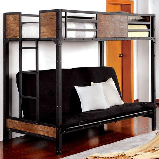 CLAPTON Black Twin Bed w/ Futon Base - California Furniture (Coachella, CA)