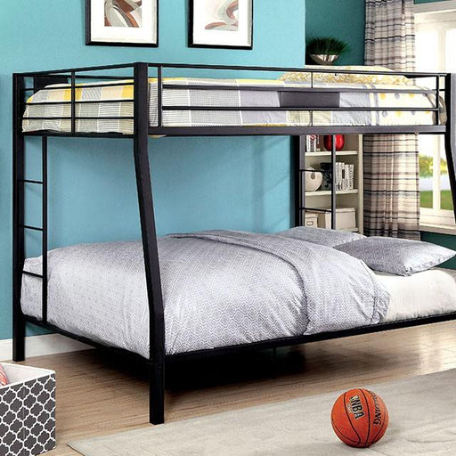 CLAREN Black Full/Queen Bunk Bed - California Furniture (Coachella, CA)