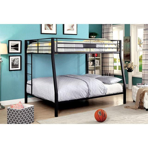 CLAREN Black Full/Queen Bunk Bed - California Furniture (Coachella, CA)
