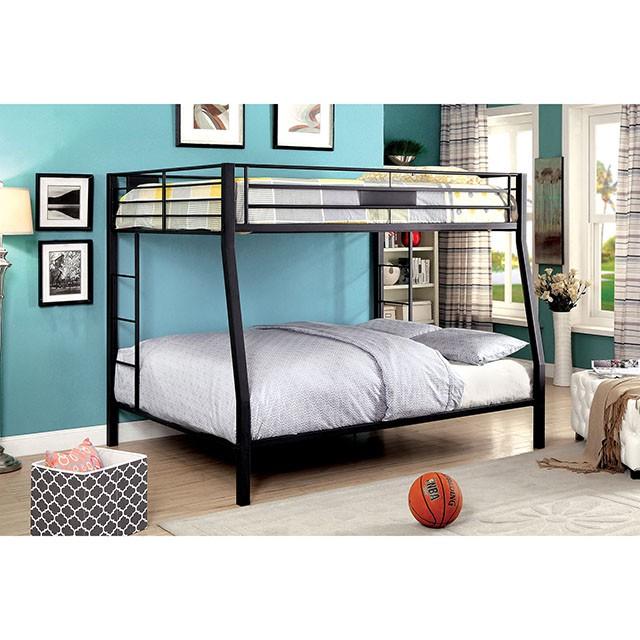 CLAREN Black Full/Queen Bunk Bed - California Furniture (Coachella, CA)