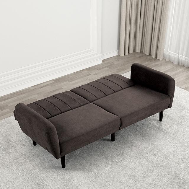 Aristide Futon Sofa Grey & Brown - California Furniture (Coachella, CA)