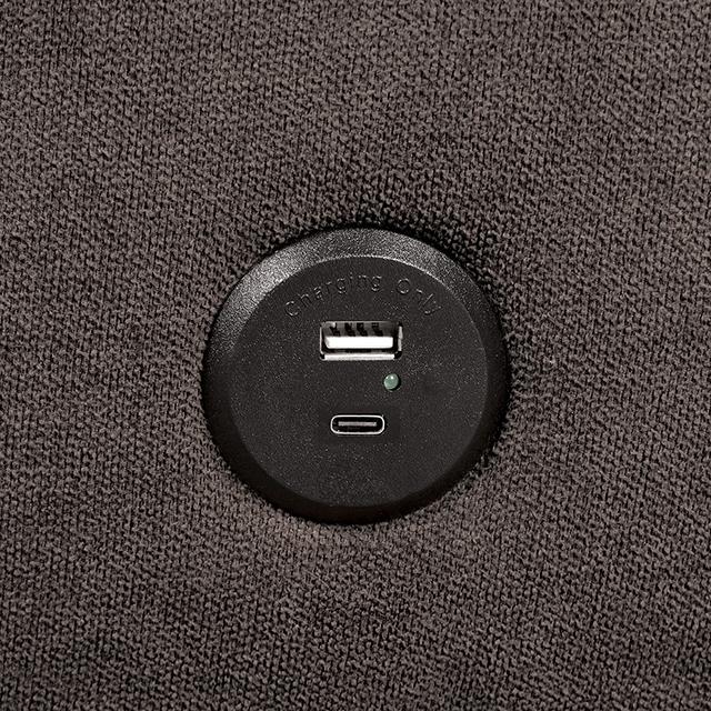 Aristide Futon Sofa Grey & Brown - California Furniture (Coachella, CA)