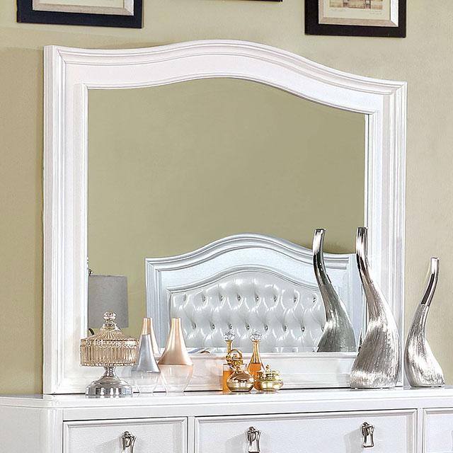 Ariston Mirror White, Silver, & Black - California Furniture (Coachella, CA)