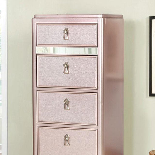 Ariston Rose Gold Swivel Chest - California Furniture (Coachella, CA)