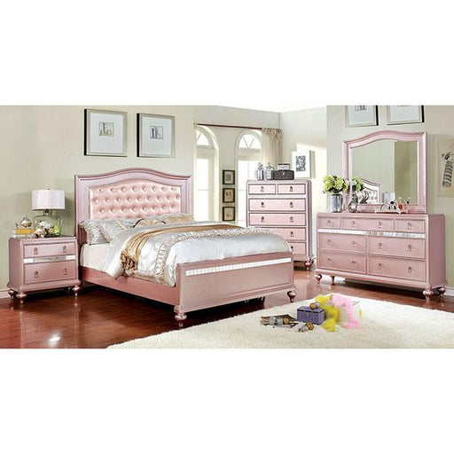 Ariston Rose Gold Night Stand - California Furniture (Coachella, CA)