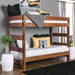 Arlette Twin/Twin Bunk Bed Brown, Black, Gray, & White - California Furniture (Coachella, CA)