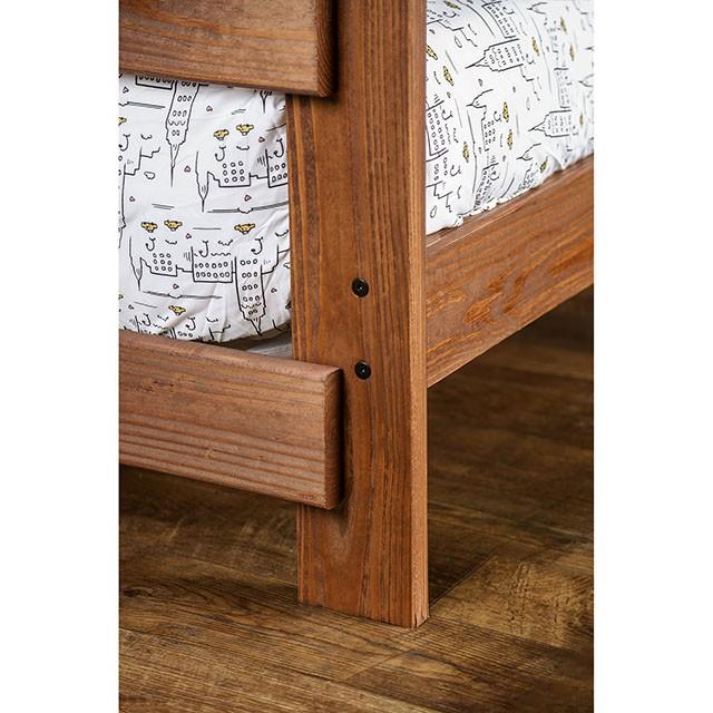 Arlette Twin/Twin Bunk Bed Brown, Black, Gray, & White - California Furniture (Coachella, CA)