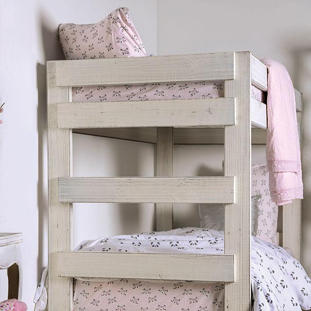 Arlette Twin/Twin Bunk Bed Brown, Black, Gray, & White - California Furniture (Coachella, CA)