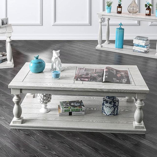 Arlington Antique White Coffee Table - California Furniture (Coachella, CA)