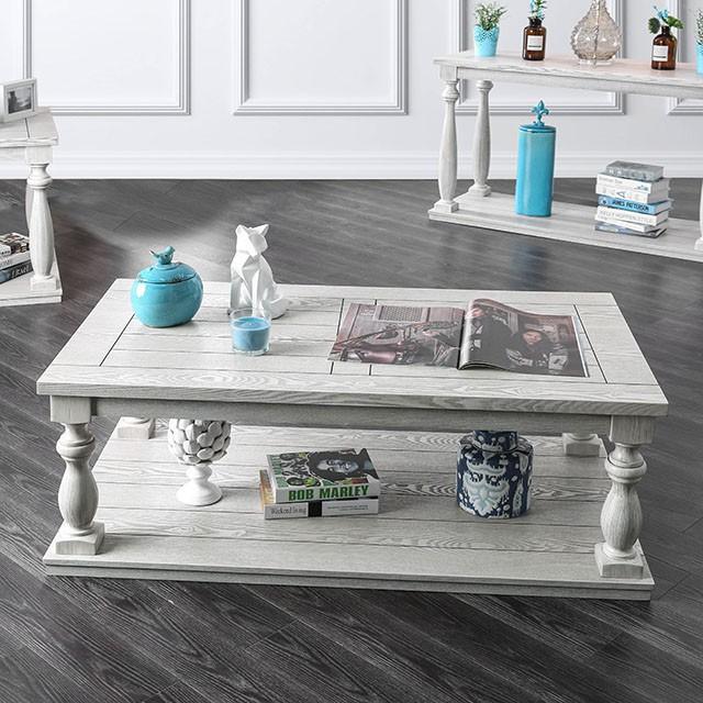 Arlington Antique White Coffee Table - California Furniture (Coachella, CA)