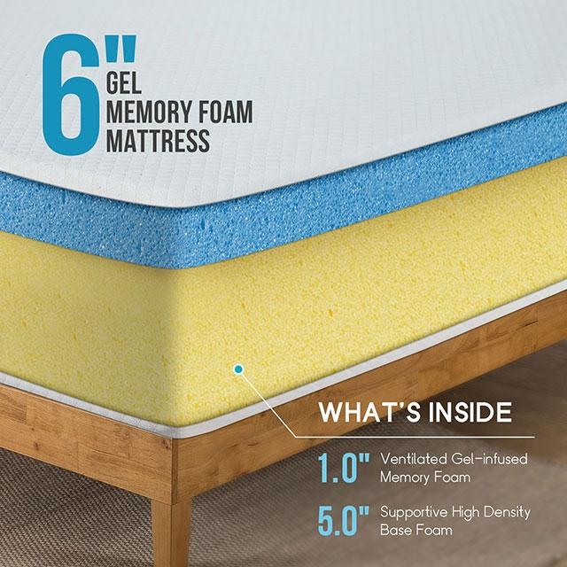 Artemisia 6" Memory Foam Mattress White - California Furniture (Coachella, CA)