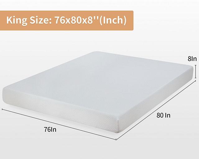 Artemisia 8" Memory Foam Mattress White - California Furniture (Coachella, CA)