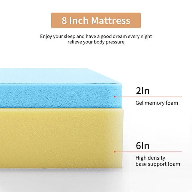 Artemisia 8" Cal. King, E.King, Full, & Queen Memory Foam Mattress - California Furniture (Coachella, CA)