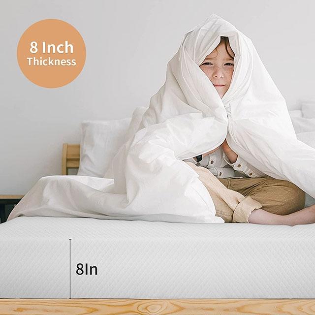 Artemisia 8" Memory Foam Mattress White - California Furniture (Coachella, CA)