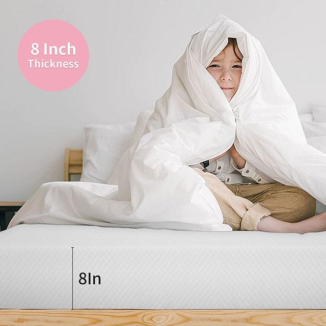 Artemisia 8" Memory Foam Mattress White - California Furniture (Coachella, CA)