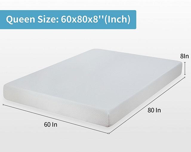 Artemisia 8" Memory Foam Mattress White - California Furniture (Coachella, CA)
