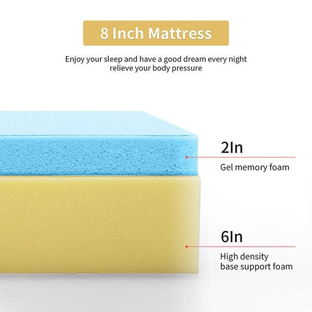 Artemisia 8" Memory Foam Mattress - California Furniture (Coachella, CA)