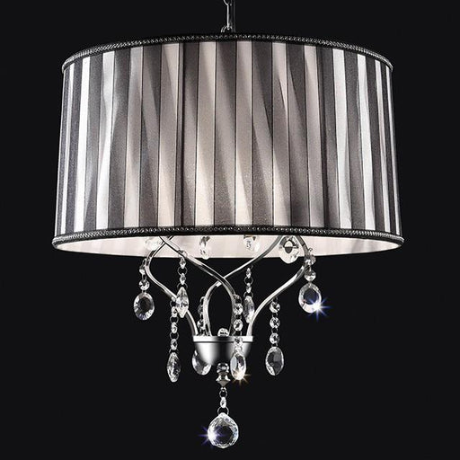 Arya Black/Chrome Ceiling Lamp, Hanging Crystal - California Furniture (Coachella, CA)