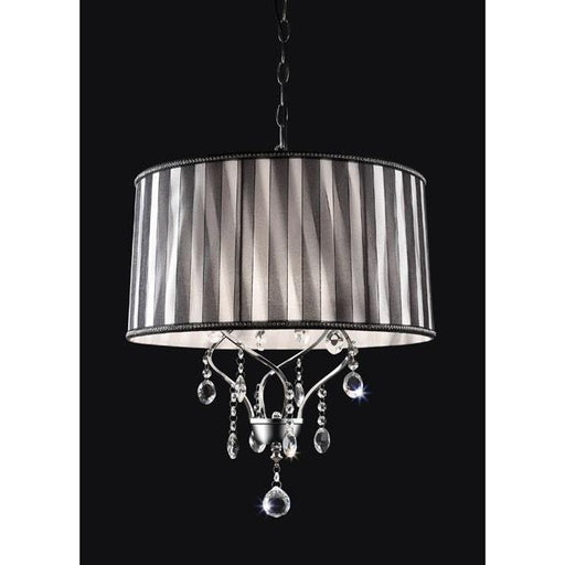 Arya Black/Chrome Ceiling Lamp, Hanging Crystal - California Furniture (Coachella, CA)