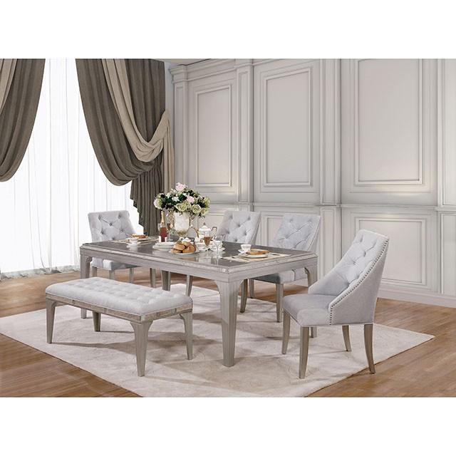 DIOCLES Silver/Gray Dining Table - California Furniture (Coachella, CA)