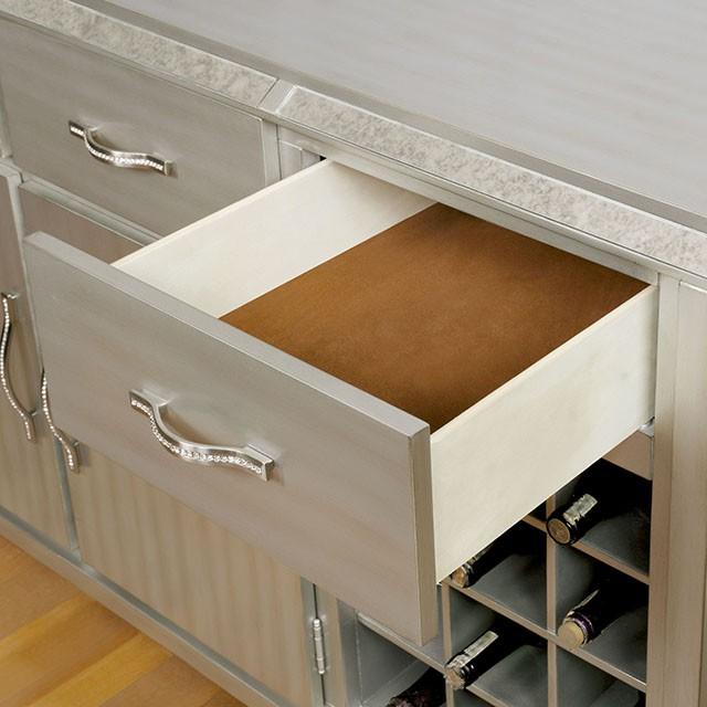 DIOCLES Silver/Gray Server - California Furniture (Coachella, CA)