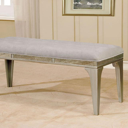 DIOCLES Silver/Light Gray Bench - California Furniture (Coachella, CA)