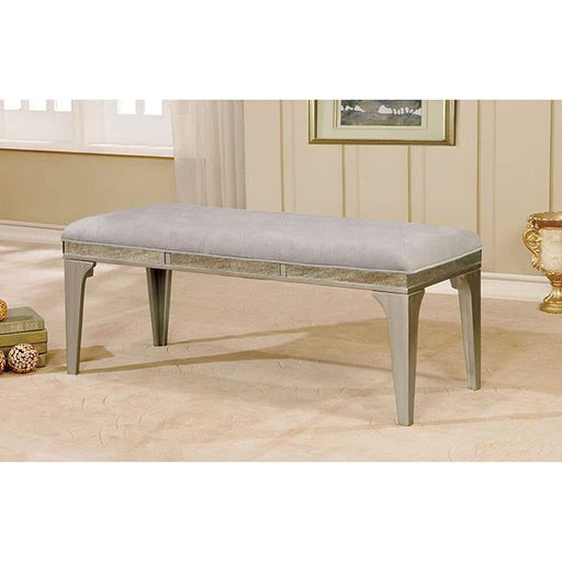 DIOCLES Silver/Light Gray Bench - California Furniture (Coachella, CA)